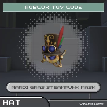 โค้ดเกม Roblox - Mardi Gras Steampunk Mask