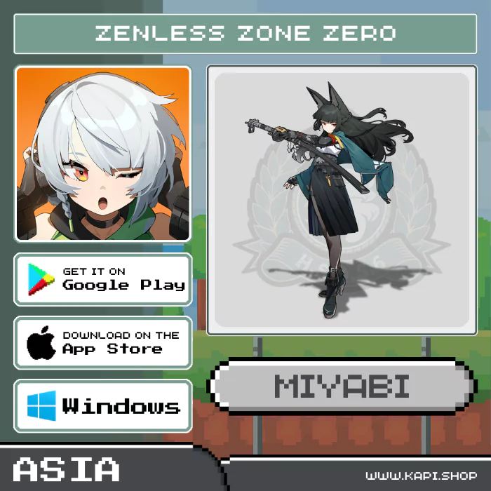 ไอดี Zenless Zone Zero (Asia) - Hoshimi Miyabi + สุ่มตัวละครแรงค์ S 1 ตัว