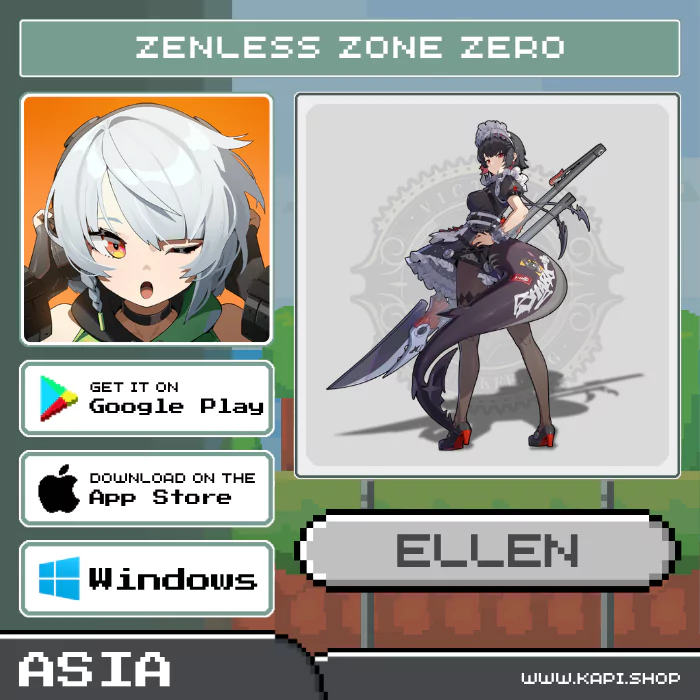ไอดี Zenless Zone Zero (Asia) - Ellen Joe + สุ่มตัวละครแรงค์ S 2 ตัว