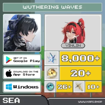 ไอดี Wuthering Waves (SEA) - 8,000+ Astrite + Yinlin