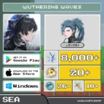 ไอดี Wuthering Waves (SEA) - 8,000+ Astrite + Jiyan