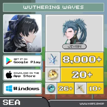 ไอดี Wuthering Waves (SEA) - 8,000+ Astrite + Jiyan