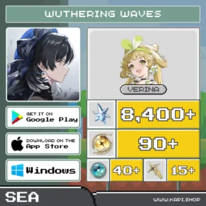 ไอดี Wuthering Waves (SEA) - 8,400+ Astrite + Verina