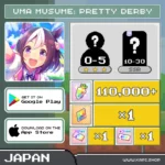 ไอดี Uma Musume: Pretty Derby (Japan) – 110,000+ Carats + สุ่มตัวละคร 3 ดาว 0-5 ตัว + สุ่มการ์ด SSR 10-30 ใบ
