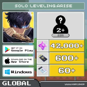ไอดี Solo Leveling:Arise (Global) - 42,000+ Essence Stones + สุ่มตัวละคร/อาวุธ SSR 2 ตัวขึ้นไป