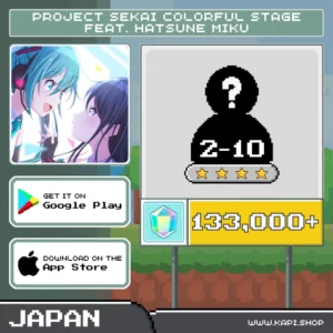 ไอดี Project Sekai Colorful Stage Feat. Hatsune Miku (Japan) - 133,000+ Crystals + สุ่มตัวละคร 4 ดาว 2-10 ตัว