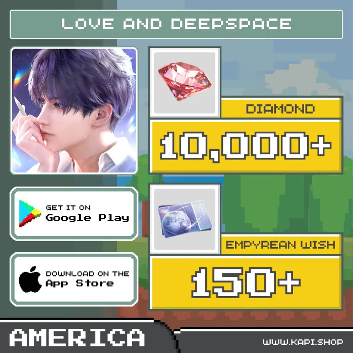 ไอดี Love and Deepspace (America) - 10,000+ Diamonds