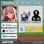 ไอดี GODDESS OF VICTORY: NIKKE (Japan) – 9,500+ Gems + เทีย + สุ่มตัวละคร SSR 5-6 ตัว