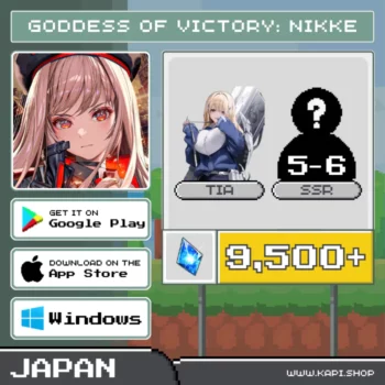 ไอดี GODDESS OF VICTORY: NIKKE (Japan) - 9,500+ Gems + เทีย + สุ่มตัวละคร SSR 5-6 ตัว