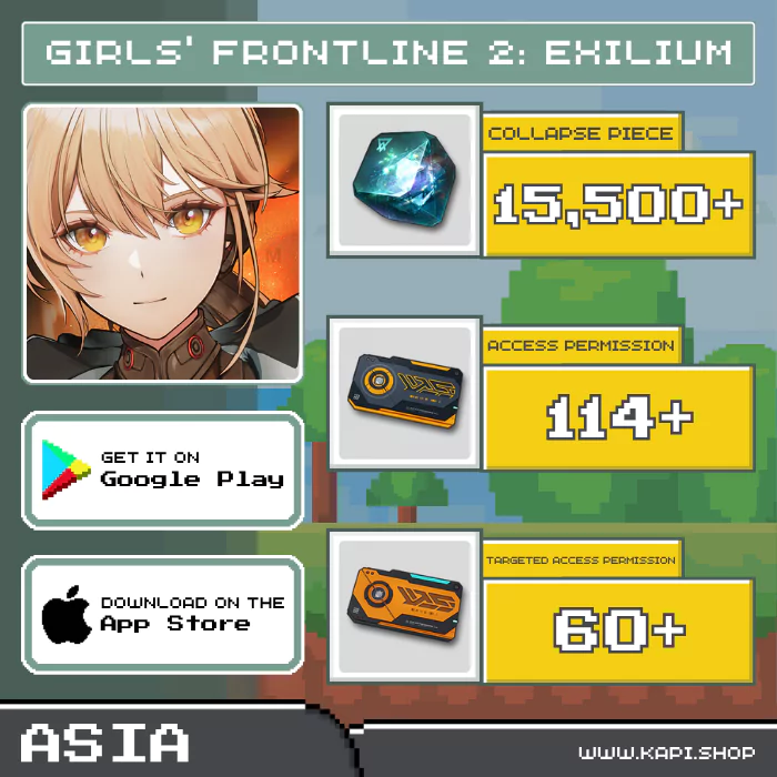 ไอดี GIRLS' FRONTLINE 2: EXILIUM (Asia) - 15,500+ Collapse Piece