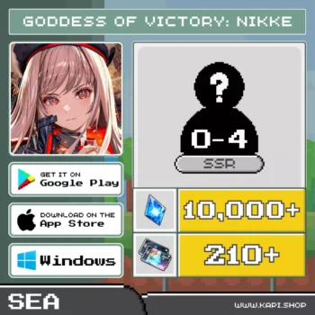 ไอดี GODDESS OF VICTORY: NIKKE (SEA) - 10,000+ Gems + สุ่มตัวละคร SSR 0-4 ตัว