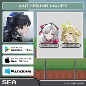 ไอดี Wuthering Waves (SEA) - Carlotta + Verina + สุ่มตัวละคร 5 ดาว 0-2 ตัว