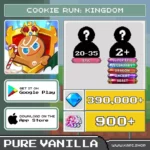 ไอดี Cookie Run: Kingdom (Pure Vanilla) - 390,000+ Crystals + สุ่มคุกกี้ต่างๆ