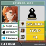 ไอดี Reverse: 1999 (Global) - 25,000+ Clear Drop + สุ่มตัวละคร 6 ดาว 1 ตัว