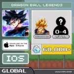 ไอดี DRAGON BALL LEGENDS (Global-iOS) - 60,000+ Chrono Crystals + Super Saiyan Goku + สุ่มตัวละคร LF/LL 0-4 ตัว