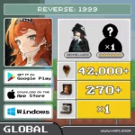 ไอดี Reverse: 1999 (Global) - 42,000+ Clear Drop + Semmelweis + สุ่มตัวละคร 6 ดาว 1 ตัว