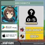 ไอดี Arknights (Japan) - 80,000+ Orundum + สุ่มตัวละคร 6 ดาว 0-5 ตัว