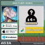 ไอดี ANOTHER EDEN (Asia) – 105,000+ Chronos Stone + สุ่มตัวละคร 5 ดาว 14 ตัวขึ้นไป