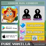 ไอดี Cookie Run: Kingdom (Pure Vanilla) – 210,000+ Crystals + สุ่มคุกกี้ต่างๆ