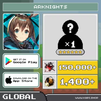 ไอดี Arknights (Global) - 150,000+ Orundum + สุ่มตัวละคร 6 ดาว 1 ตัว