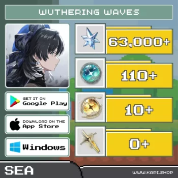 ไอดี Wuthering Waves (SEA) - 63,000+ Astrite