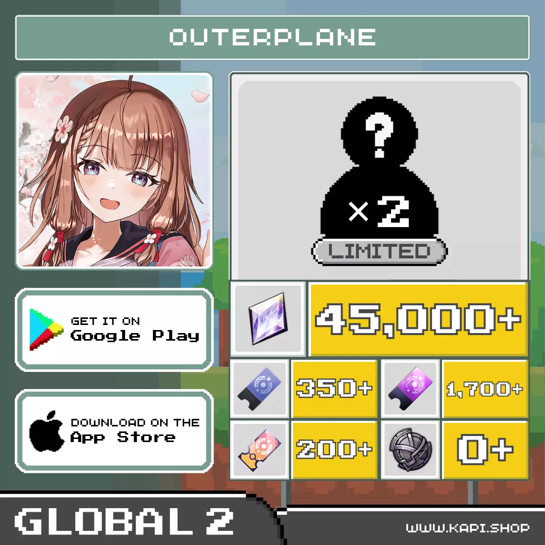 ไอดี OUTERPLANE (Global 2) - 45,000+ Ether + สุ่มตัวละคร Limited 2 ตัว ไอดี OUTERPLANE (Global 2) - 45,000+ Ether + สุ่มตัวละคร Limited 2 ตัว