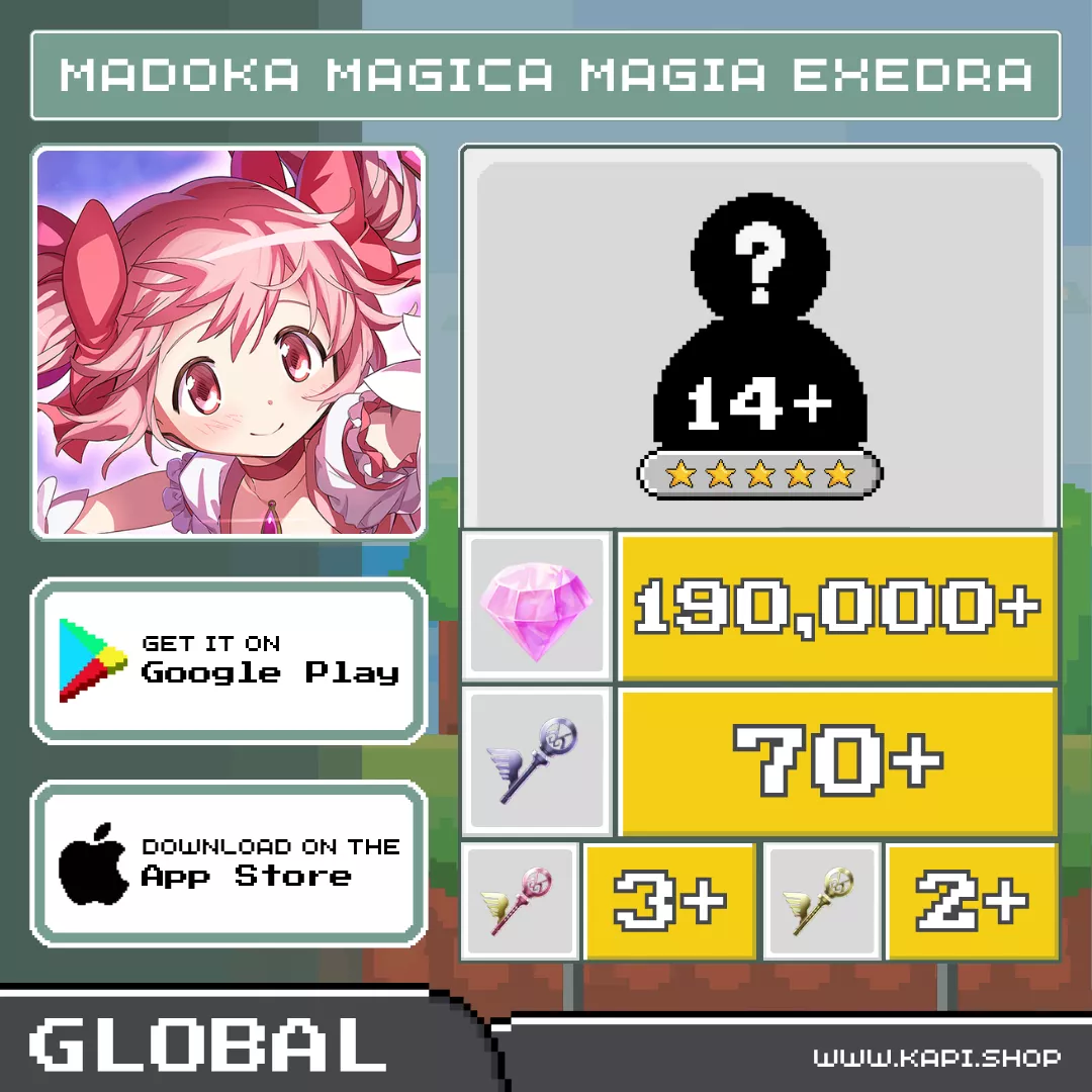 ไอดี Madoka Magica Magia Exedra (Global) - 190,000+ Magica Stone + สุ่มตัวละคร 5 ดาว 14 ตัวขึ้นไป ไอดี Madoka Magica Magia Exedra (Global) - 190,000+ Magica Stone + สุ่มตัวละคร 5 ดาว 14 ตัวขึ้นไป