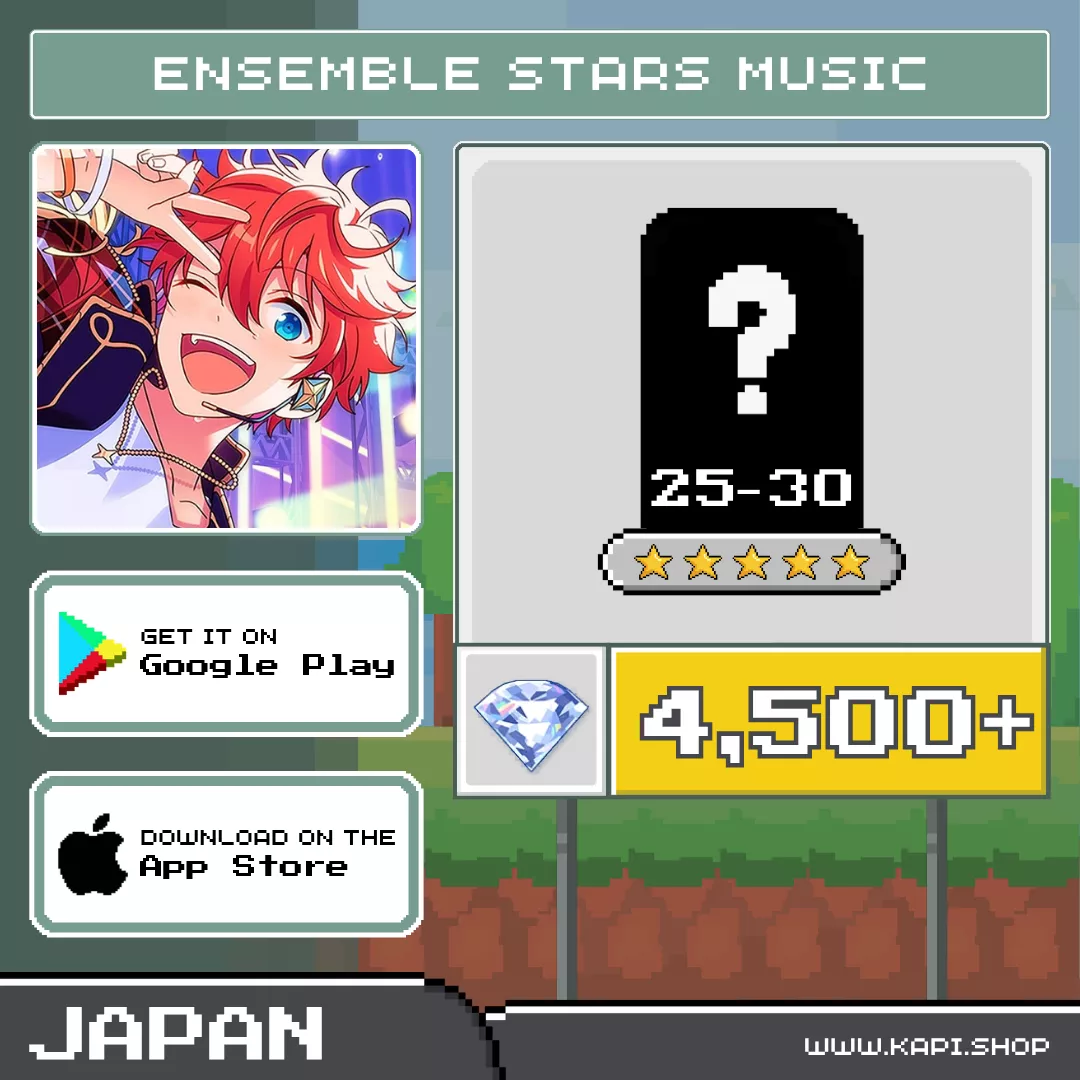 ไอดี Ensemble Stars Music (Japan) - 4,500+ Diamonds + สุ่มการ์ด 5 ดาว 25-30 ใบ ไอดี Ensemble Stars Music (Japan) - 4,500+ Diamonds + สุ่มการ์ด 5 ดาว 25-30 ใบ